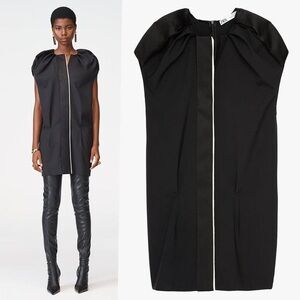 Zara Black Mini Dress with White Trim